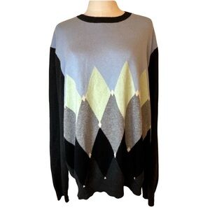 100% Cashmere Metrolitanview Argyle Sweater